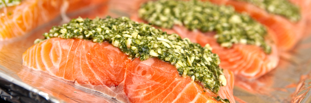 ¿Como preparar salmón al pesto ?
